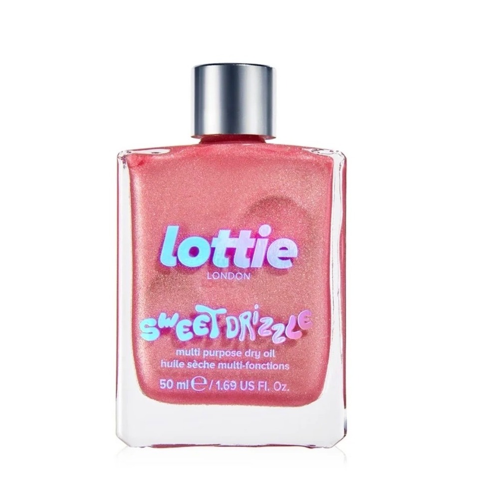 Lottie London Sweet Drizzle Multi Purpose Dry Oil Pink Shimmer 50ml 1.69oz NEW